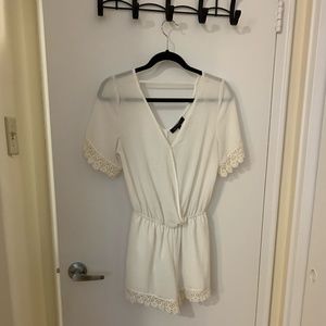 Dynamite White Lace Romper